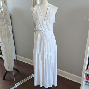 Elegant White Maxi Dress Or After Beach Cover Up